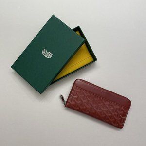 Goyard Red Matignon GM Continental Zippy Wallet